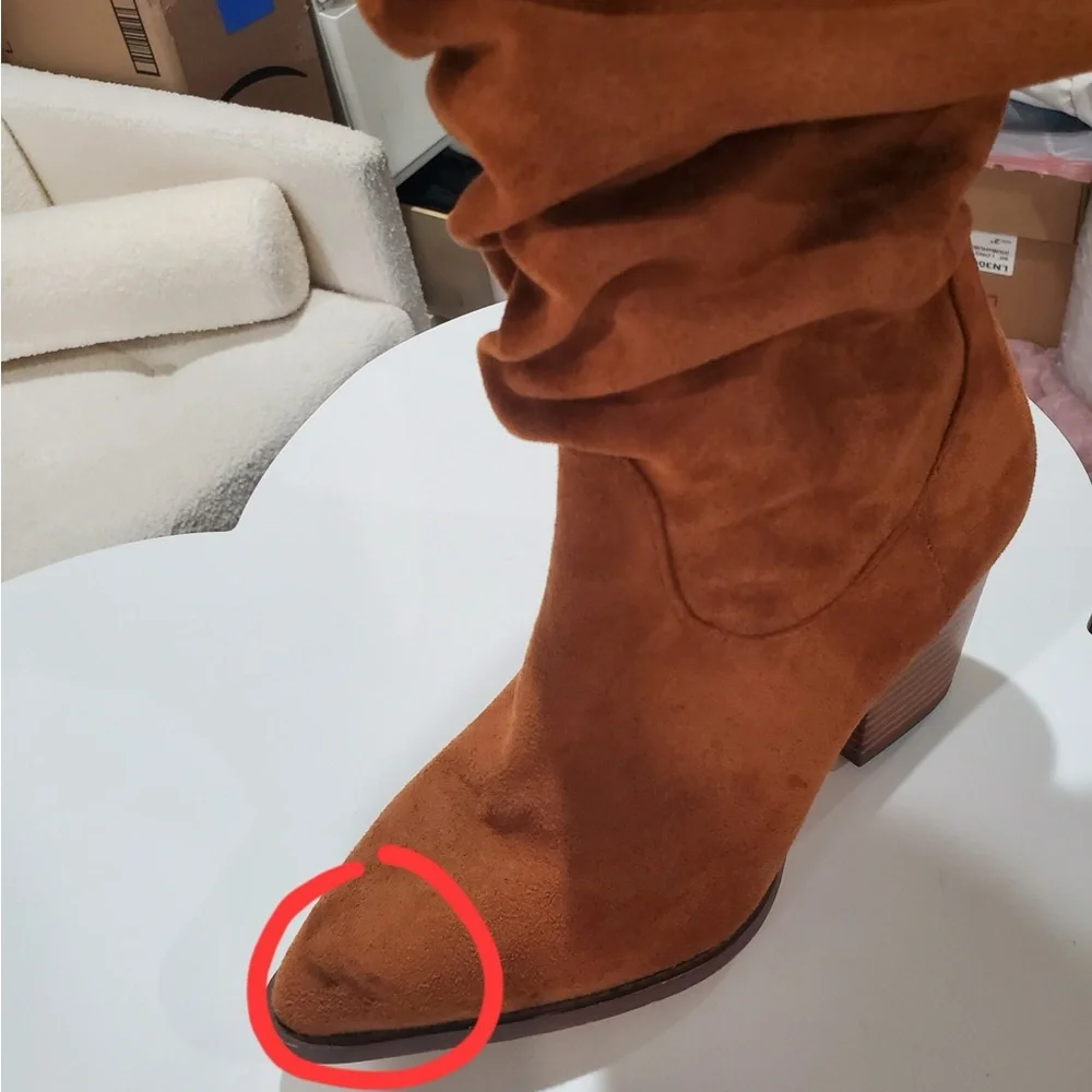 My Soft Suede Tan Knee-High Boots - Picture 8 of 12